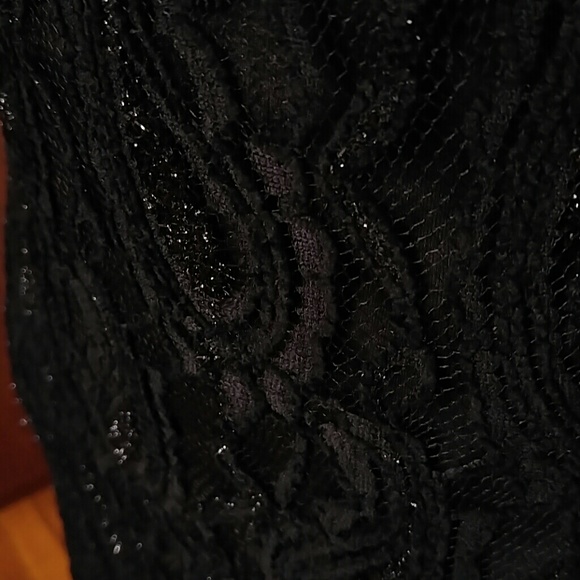 Liberty Love little black bell sleeve sparkle lace dress size small - Picture 3 of 8